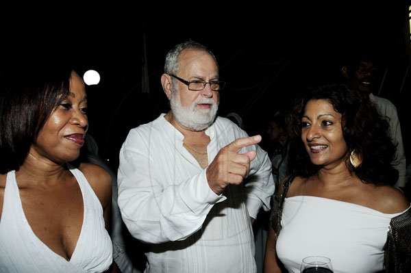Winston Sill / Freelance Photogra
Chester Francis Jackson Birthday Party, held at Spanish Court Hotel, St. Lucia Avenue, New Kingston on Sunday  night August 26, 2012. Here are Justice Nicole Simmonds (left); Joseph A. Matalon (centre); and Justice Ingrid Mangatal (right).
