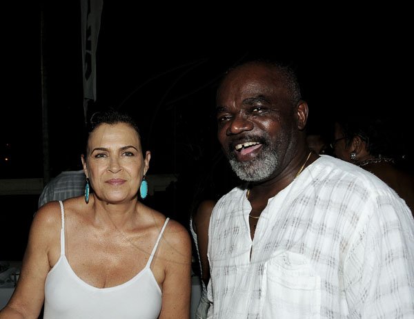 Winston Sill / Freelance Photogra
Chester Francis Jackson Birthday Party, held at Spanish Court Hotel, St. Lucia Avenue, New Kingston on Sunday  night August 26, 2012. Here are Cindy Breakspeare-Bent (left); and Carl Bliss (right).