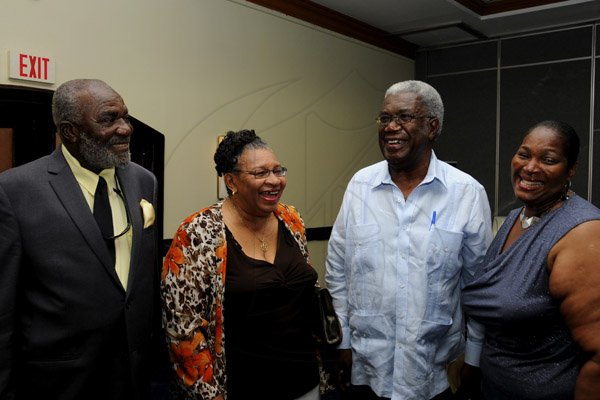 Winston Sill / Freelance Photographer
The Mico Alumni Association and The Mico University College presents "Classical Ballards" Concert featuring Curtis and Pauline Watson, held at the Jamaica Pegasus Hotel, New Kingston on Sunday night April 21, 2013. Here are Dr. Arthur Geddes (left); Verna Wright (second left); Winston Wright (second right); and Jennifer Abrahams-Foster (right).