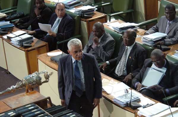 Rudolph Brown/Chief Photographer
Colonel Trevor MacMillan, sworn in as an Opposition senator in the Upper House of the Parliament. on Friday, September 29-2006.
