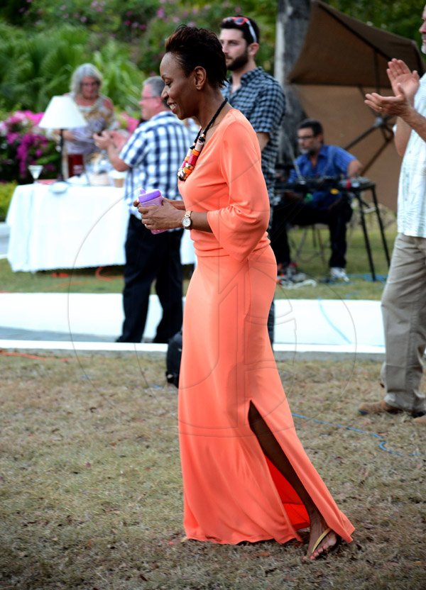 Winston Sill/Freelance Photographer
The Canadian Women's Club of Jamaica (CWC) presents their annual Spring Fashion Show dubbed "Spring Into Fashion", a focus on Jamaican Fashions, held at Seymour Avenue on Sunday May 4, 2014. Here is  Rochelle Cameron, Head of Legal and Regulatory Affairs, LIME.