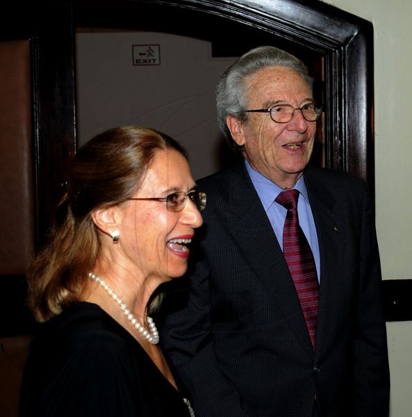 Winston Sill / Freelance Photographer
Dr. Jose Tomas Ares German, ambassador of the Dominican Republic and wife Sheila Stefan de Ares host reception to celebrate the 168th Anniversary of Independence of Dominican Republic, held at the Jamaica Pegasus Hotel, New Kingston on Monday night February 27, 2012. Here are Peter and Fay Bangerter.