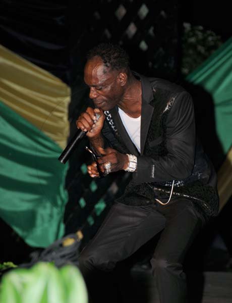 Winston Sill/Freelance Photographer
Jamaica Cultural Development Commission (JCDC) and Nestle Supligen presents World Reggae Dance Championship Semi-Finals, held at Ranny Williams Entertainment Centre, Hope Road on Friday night July 5, 2013. Here is Ninja Man performing.