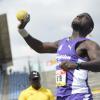 Shorn Hector/Photographer Nemoy Cockett of Kingston College competing in the boys class one shot put on day four of the ISSA/GraceKennedy Boys and Girls’ Athletics Championships held at the The National Stadium in Kingston on Friday March 29, 2019