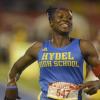 Shorn Hector/Photographer Ashanti Moore of Hydel wins the final of the girls class one 100 meter dash on  day four of the ISSA/GraceKennedy Boys and Girls’ Athletics Championships held at the The National Stadium in Kingston on Friday March 29, 2019