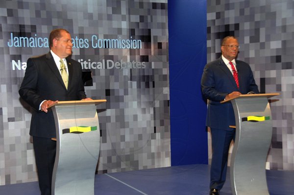 Ian Allen/Photographer
Jamaica Political Debate between Audley Shaw and Peter Phillips.