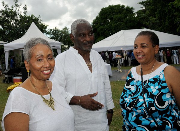 Winston Sill/Freelance Photographer
Debbie? Hamilton 50th Birthday Party, held at Ham Stables, Port Henderson Road, Portmore on Sunday September 8, 2013.  Here are Sharon Wolfe (left); Len Hamilton (centre); and Greta Bogues (right).