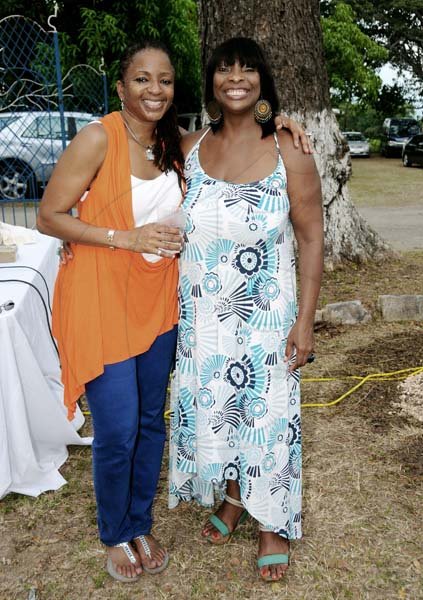 Winston Sill/Freelance Photographer
Debbie? Hamilton 50th Birthday Party, held at Ham Stables, Port Henderson Road, Portmore on Sunday September 8, 2013. Here are Attorney Clare Miller (left); and Sonia Rickards (right).