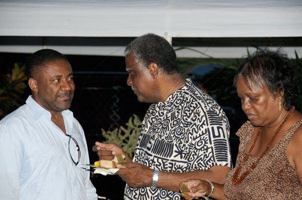 Winston Sill/Freelance Photographer
Debbie? Hamilton 50th Birthday Party, held at Ham Stables, Port Henderson Road, Portmore on Sunday September 8, 2013. Here are Phillip Paulwell (left); Vin Lawrence (centre); and Mrs. Vin Lawrence (right).
