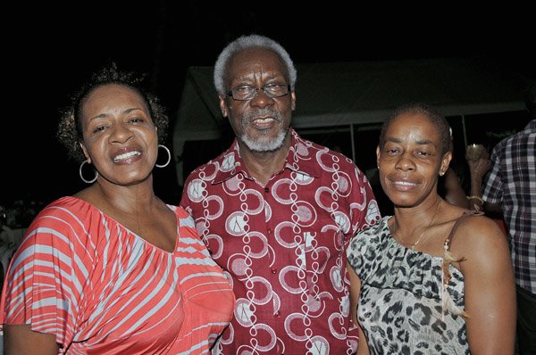 Winston Sill/Freelance Photographer
Debbie? Hamilton 50th Birthday Party, held at Ham Stables, Port Henderson Road, Portmore on Sunday September 8, 2013. Here are Andrea Francis (left); PJ Patterson (centre); and Colette Francis (right).