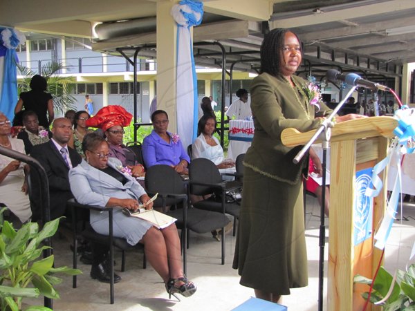 JIS Photo
 
 
Chief Education Officer in the Ministry of Education, Grace McLean, delivering the keynote address at the 2011 graduation ceremony of the Denbigh High School, in Clarendon, on June 29.