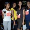 Winston Sill/Freelance Photographer
Digicel Foundation 5K Run/Walk for Special Needs, held on the Waterfront, Downtown Kingston on Saturday night  October 11, 2014. Here are Sheryl Smith (left); Krystal Smith (second left); Rhoda Crawford (second right); and Alethia Buckle (right).