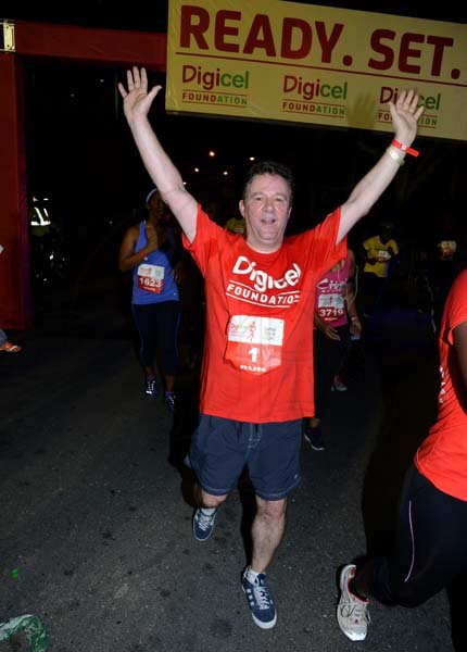 Winston Sill/Freelance Photographer
Digicel Foundation 5K Night Run/Walk and Concert, held on Ocean Boulevard, Downtown on Saturday night October 26, 2013. Here is Andy Thorburn, former CEO, Digicel.