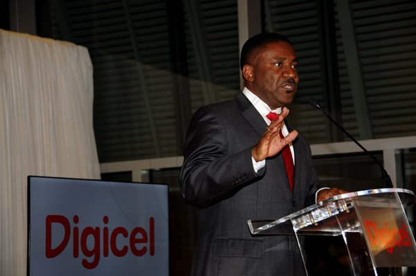 Winston Sill / Freelance Photographer
The Official Opening of Digicel Regional Headquarters by Prime Minister Portia Simpson-Miller, held at Ocean Boulevard on Tuesday March 19, 2013. Here is  Phillip Paulwell, Minister of Science, Technology, Energy and Mining.