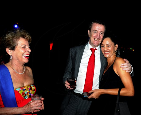 Winston Sill / Freelance Photographer
Digicel launch 4G Service. held at Victoria Pier, Ocean Boulevard on Monday night June 25,. 2012. Here are Diana Stewart (left); Mark Linehan (second right); and Ann-Marie Vaz (right).