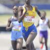 Shorn Hector/Photographer Dejanea Oakley of Clarendon College wins heat three of the girls class three 400 meters dash on day two of the ISSA/GraceKennedy Boys and Girls’ Athletics Championships held at the The National Stadium in Kingston on Wednesday March 27, 2019