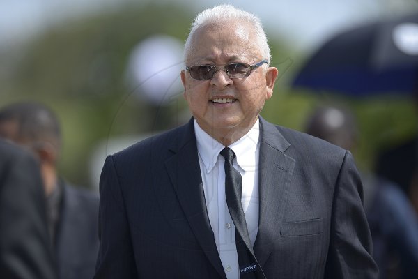 Shorn Hector/Photographer The Hon. Delroy Chuck, Minister of Justice arrives at the National Heroes Circle for the burial ceremony of the late Edward Seaga, former Prime Minister of Jamaica, on Sunday June 23, 2019