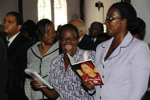 Gladstone Taylor / Photographer

Service of thanksgiving for the life of Enid Louise Golding held at the church of the holy trinity Darlington Drive, Old harbour yesterday morning