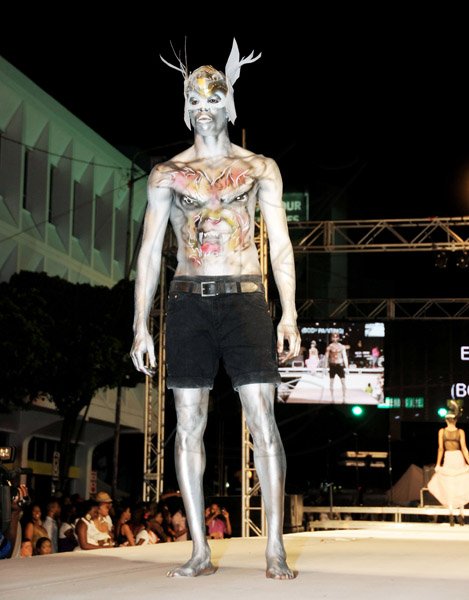 Winston Sill/Freelance Photographer


Fierce body painting for the assertive male by Eon & Robby.


Saint International presents Style Week Fashion Block, held at Knutsford Boulevard, New Kingston on Sunday night May 26, 2013.