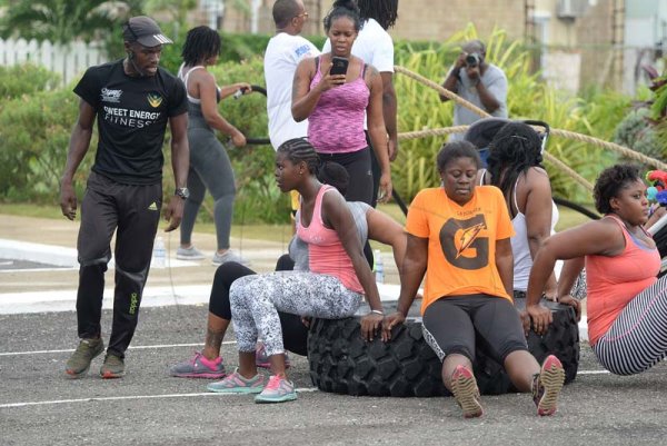 Lionel Rookwood/PhotographerThe Gleaner's Fit 4 Life boot camp with Sweet Energy Fitness Club at Jacaranda Homes in Inswood, St Catherine on Saturday, November 25, 2017