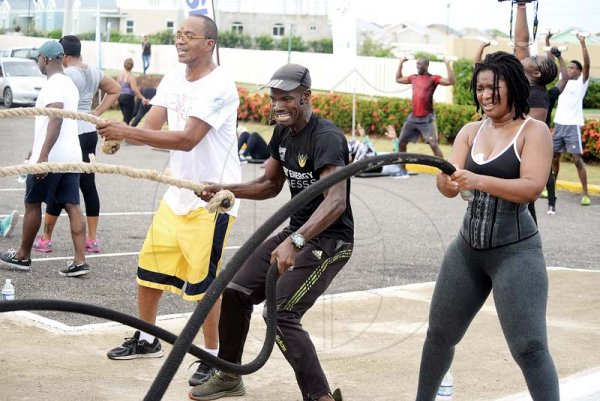 Lionel Rookwood/PhotographerThe Gleaner's Fit 4 Life boot camp with Sweet Energy Fitness Club at Jacaranda Homes in Inswood, St Catherine on Saturday, November 25, 2017