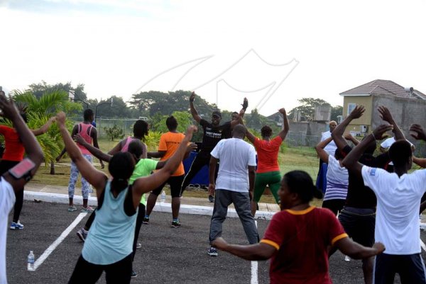 Lionel Rookwood/PhotographerThe Gleaner's Fit 4 Life boot camp with Sweet Energy Fitness Club at Jacaranda Homes in Inswood, St Catherine on Saturday, November 25, 2017