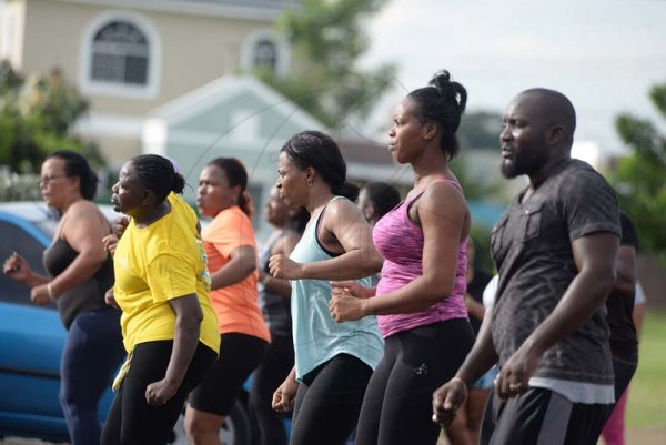 Lionel Rookwood/PhotographerThe Gleaner's Fit 4 Life boot camp with Sweet Energy Fitness Club at Jacaranda Homes in Inswood, St Catherine on Saturday, November 25, 2017