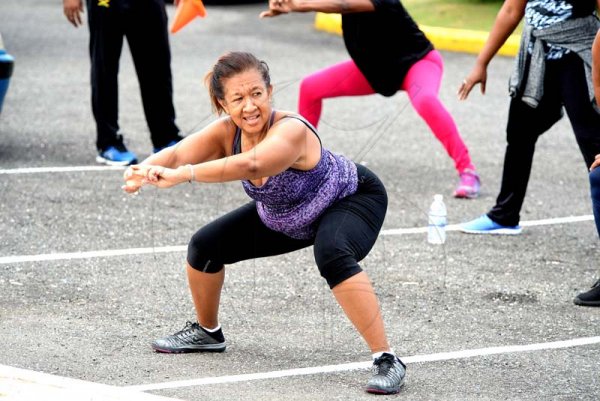 Lionel Rookwood/PhotographerThe Gleaner's Fit 4 Life boot camp with Sweet Energy Fitness Club at Jacaranda Homes in Inswood, St Catherine on Saturday, November 25, 2017