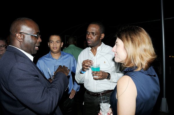 Winston Sill/Freelance Photographer
Flow Jamaica host Cocktail Reception, held at CPU  Market Complex, Lady Musgrave Road on Wednesday night May 1, 2013.