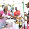 Gladstone Taylor / Photographer

Nickisha Clarke (left) hands Alicia Campbell a sample quaker oats porridge. Carol Bennet (2nd right) and Eddie Orville look on.

the shoppers fair food month promotion in Harbour View on saturday
