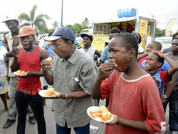 Gladstone Taylor / Photographer

dumpling eating contest as seen at the Gleaner company food moth promotion held at shoppers fair super market on brunswick avenue, spanish town on saturday