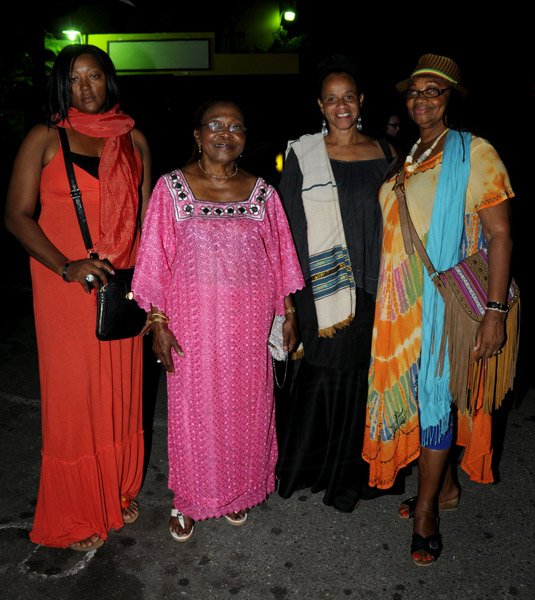 Winston Sill / Freelance Photographer
Launch of book 'Global Reggae' edited by Prof Carolyn Cooper, held at PULS8, Trafalgar Road on Sunday night February 17, 2013. Here are Tanean Smith (left); Peju Wilson (second left); Mitzie Williams (second right); and Claudette Kemp (right).