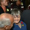 Rudolph Brown/Photographer
Dennis Lalor (left) chats with Custos of Manchester Sally Porteous and Custos of Clarendon William Shagoury at the Governor General's Achievement Awards at Kings House on Tuesday, November 13, 2012