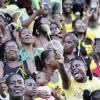 Ricardo Makyn/Staff Photographer
This woman waves her flag enthusiastically at the Grand Gala to mark Jamaica's 49th Year of Independence at the National Stadium on Independence Day August  6.