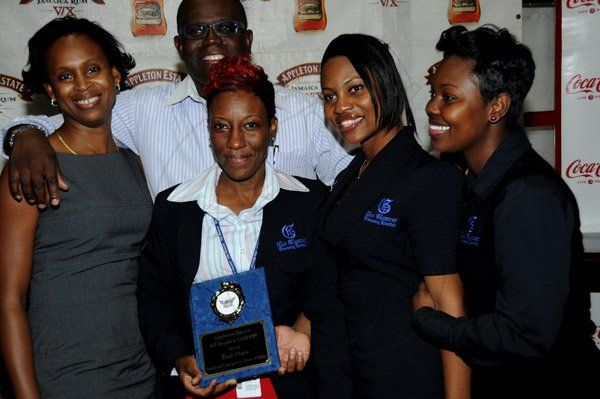 Winston Sill / Freelance Photographer
Appleton Estate All-Jamaica Grill Off 2012 Prizegiving Ceremony, held at Fiction Night Club, Market Place on Thursday night March 7, 2013. Here are members of the Gleaner Taem.