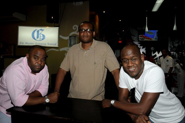 Winston Sill / Freelance Photographer
Media Launch of the All Jamaica Grill Off 2013, held at Fiction Club, Market Place, Constant Spring Road on Saturday April 13, 2013. Here are Gregory Christian (left); Richard Barnes (centre); and Duane Smith (right).