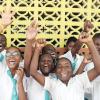Jermaine Barnaby/Photographer
Elated students from Port Henderson Primary school in Portmore following the announcement of their GSAT Results at the school on Wednesday June 17, 2015.