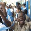 Ricardo Makyn/Staff Photographer.
Students from the Jessie Ripoll Primary School  celebrate after completing their GSAT exams at the School last Friday.