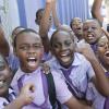 Jermaine Barnaby/Photographer
Jubilant boys of Ascot Primary school in Portmore, St. Catherine celebrating their GSAT passes on Wednesday June 17, 2015.