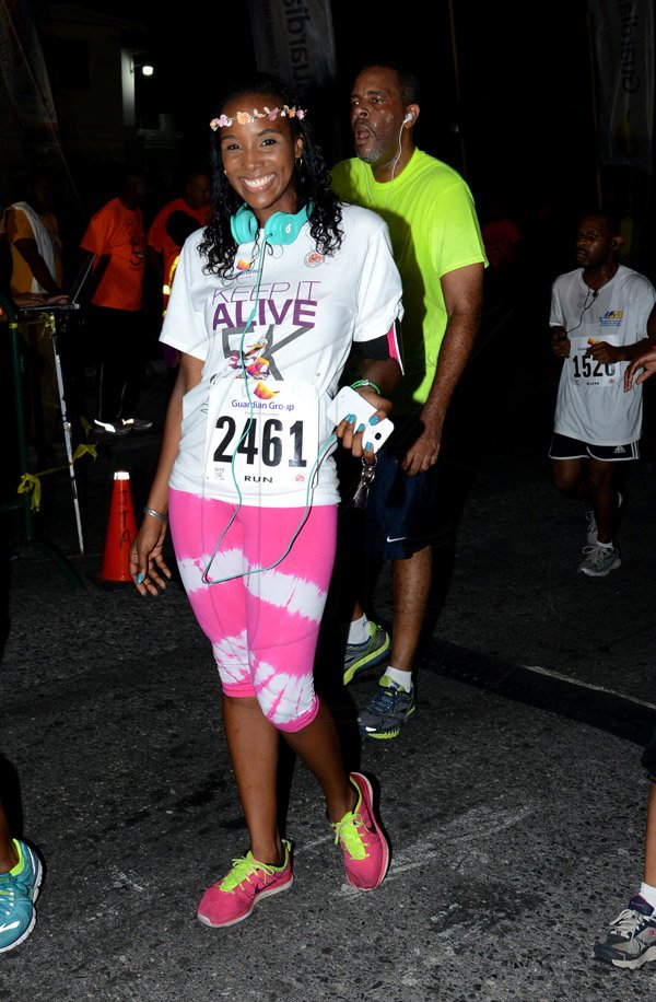 Winston Sill/Freelance Photographer
Guardian Group,  Keep It Alive 5K Night Run, held in New Kingston on Saturday night June 21, 2014. Here is Dr. Sara Lawrence.