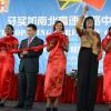 Ian Allen/Staff Photographer
Portia Simpson-Miller second right, Prime Minister and Dong Xiaojun second left, Ambassador of the People's Republic of China to Jamaica, cuts the symbolic ribbon for the Opening of the North/South Highway Linstead to Moneague Section on Tuesday.