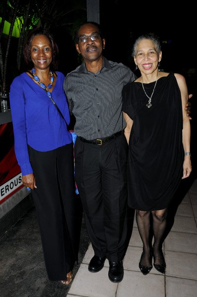 Winston Sill / Freelance Photographer
Justice Hillary Phillips celebrates her Birthday with Family and Friends with a party, held at Puls8, Trafalgar Road on Sundaynight March 3, 2013. Here are Carol Aina (left), Principal, Norman Manley Law School; Justice Seymour Panton (centre); and Justice Hillary Phillips (right)