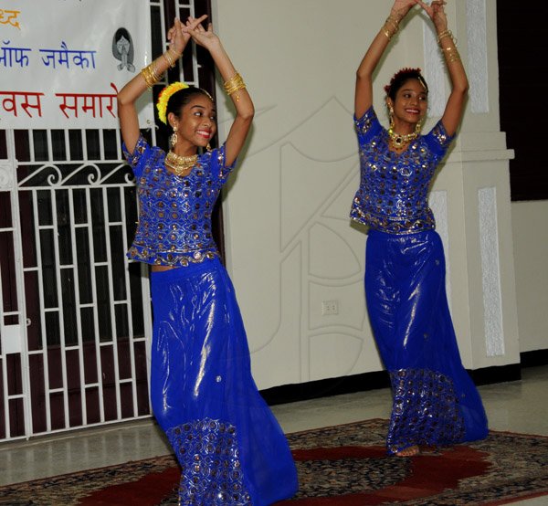 Winston Sill/Freelance Photographer
Indian High Commissioner Pratap Singh host Hindi Day Celebration, held at the India High Commission, Seymour Avenue on Saturday night September 14, 2013. Here are the Biersay sisters, Chantelle (left); and Rachelle (right) doing a dance number.