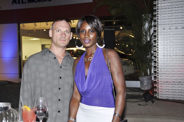 Janet Silvera Photo
 
Sebastian King and Petrina Lewis at the unveiling of ATL Autohaus' 2012 Honda CRV at their Bogue industrial centre in Montego Bay last Thursday night