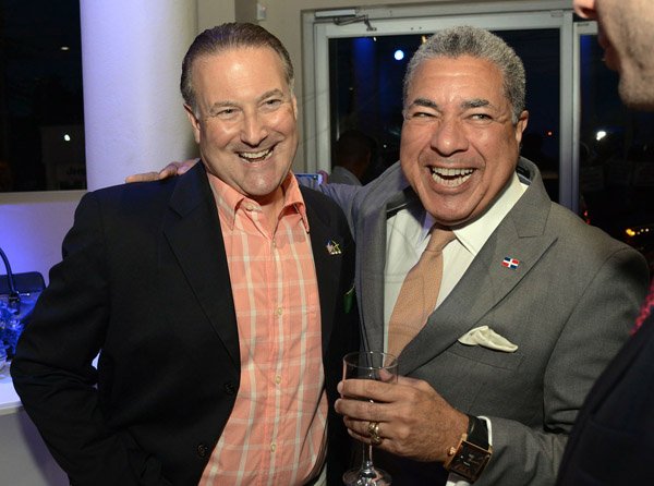 Rudolph Brown
Ambassador of the Dominican Republic Jose Tomas Ares German, (right) shares a laugh with CEO of ADS Global- Ron Mckay.
.