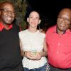 Rudolph Brown/Photographer
Insurance Association of Jamaica past preident Hugh Reid, (left) and his wife Claudette, (right) pose with Orville Johnson , executive director of the IAJ and Cathy Allen at the IAJ Christmas in November party held at the Guardian Life car park in New Kingston on Saturday, November 15, 2014.