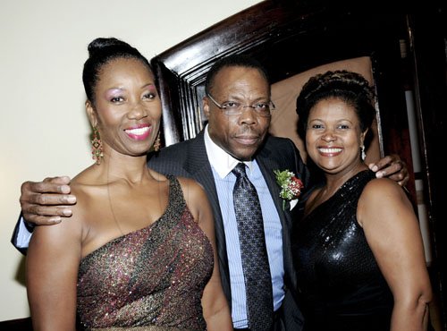 Winston Sill / Freelance Photographer
The man in the middle George Willie, between two beaming bells Millicent Lynch (left) and Dollis Campbell at the Institute of Chartered Accounts of Jamaica annual awards dinner at the Jamaica Pegasus hotel  last Thursday.



Institute of Chartered Accountants of Jamaica (ICAJ) Annual Awards Dinner, held at the Jamaica Pegasus Hotel, New Kingston on Thursday night December 1, 2011
