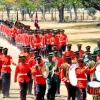 Jermaine Barnaby/Photographer
Uniformed groups march on the guard of honour at the Annual Independence Day Ceremony at  King's House on Wednesday, August 6, 2014.