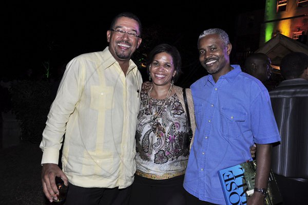 Janet Silvera Photo
 
From L- William Pegnero, Jackie Simmonds and Sam Davis at the Rose Hall Great House last Thursday night in Montego Bay.
