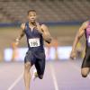x *** Local Caption *** @Normal:Yohan Blake (left) winning the National Senior men's 100 metres title ahead of Julian Forte (right). Blake clocked 9.90 seconds while Forte was second in 10.04.